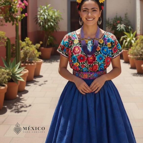 Mexican Folkloric belt day of the dead 5 de Mayo colorfull mexico todo corazon - Picture 1 of 4